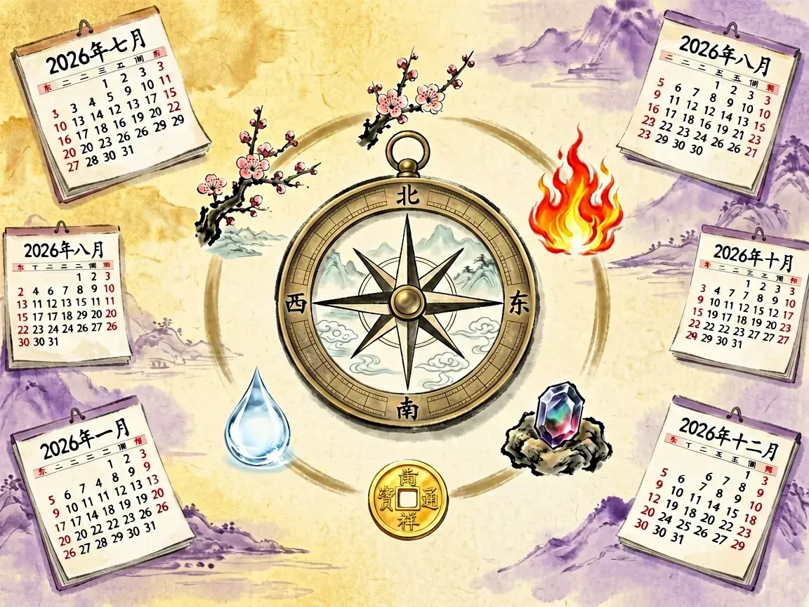 2026 年下半年流年运势——五行能量转折示意图