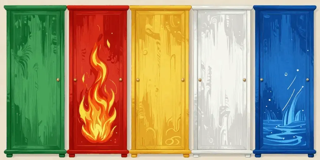 Wood tone decor illustration